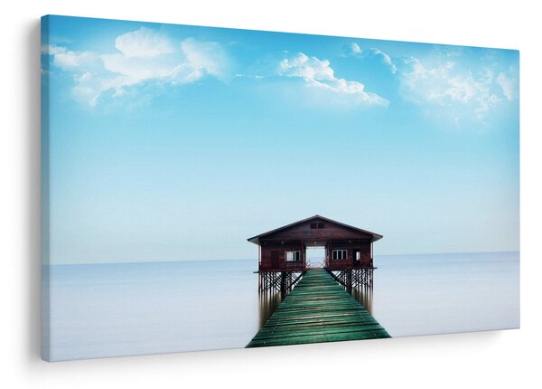 Tablou cu casă pe mare (90x60 cm)