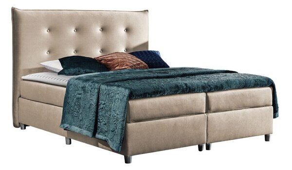 Pat boxspring TitulusBoxspring, Single, Crem, 120x200, Tapiterie, Somiera patSomiera pat, 12x22x13cm