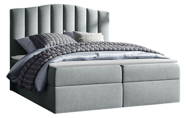 Pat boxspring CantusBoxspring, Single, Gri deschis, 120x200, Tapiterie, Somiera patSomiera pat, 12x21x13cm