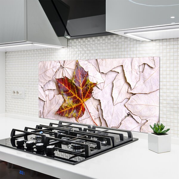 Panou sticla bucatarie Frunze Floral Multi