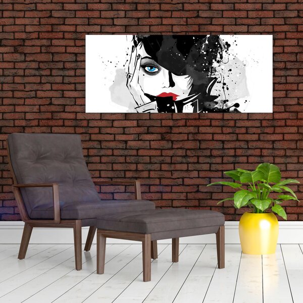 Tablou - Femeia misterioasă (120x50 cm)