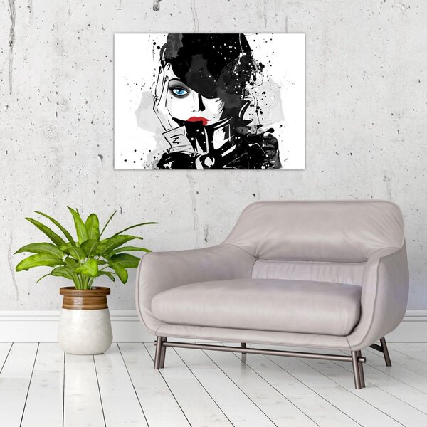 Tablou - Femeia misterioasă (70x50 cm)
