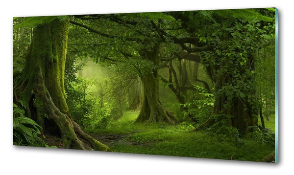 Sticlă pentru bucătărie jungla tropicala