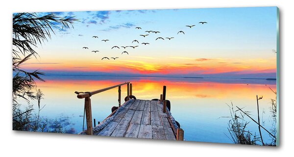Sticlă bucătărie Pier pe lac