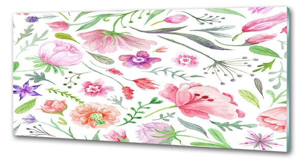 Sticlă pentru bucătărie model floral