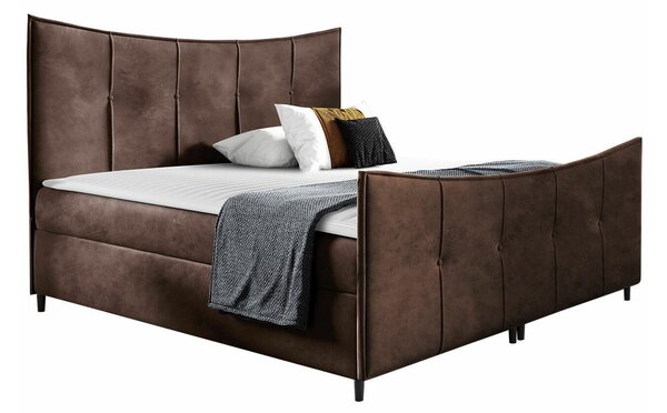 Pat boxspring FonsBoxspring, Single, Maro, 120x200, Tapiterie, Somiera patSomiera pat, 12x21x13cm