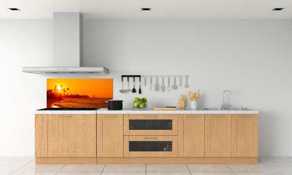 Panou sticla securizata bucatarie Sunset Beach