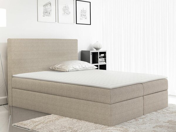 Pat boxspring ButyrumBoxspring, Dublu, Crem, 160x200, Tapiterie, Somiera patSomiera pat, 16x21x12cm