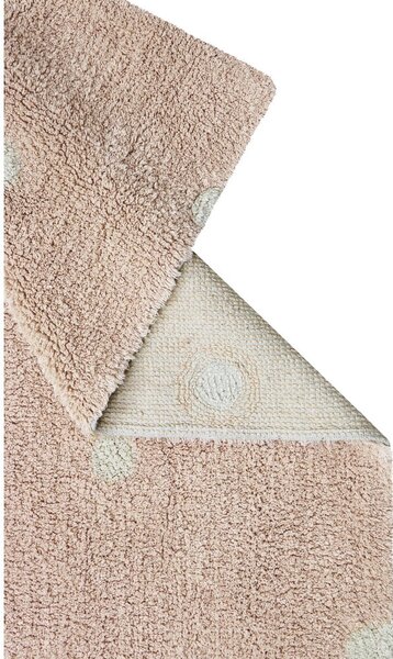 Covor pentru copii roz deschis lavabil/țesut manual din bumbac 100x150 cm Mini Dot Rose – Lorena Canals