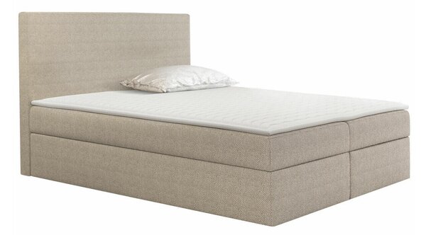 Pat boxspring ButyrumBoxspring, Dublu, Crem, 160x200, Tapiterie, Somiera patSomiera pat, 16x21x12cm