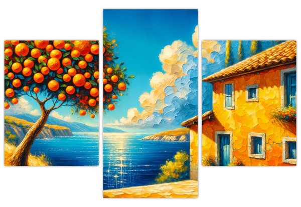 Tablou - Casă cu portocale II. (90x60 cm)