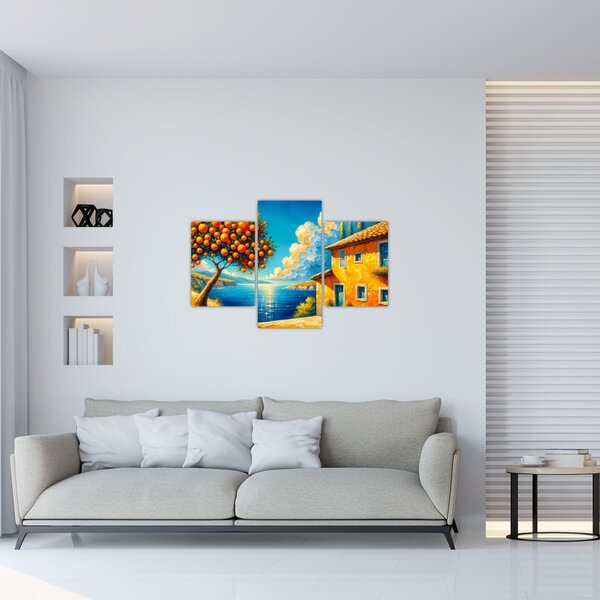 Tablou - Casă cu portocale II. (90x60 cm)