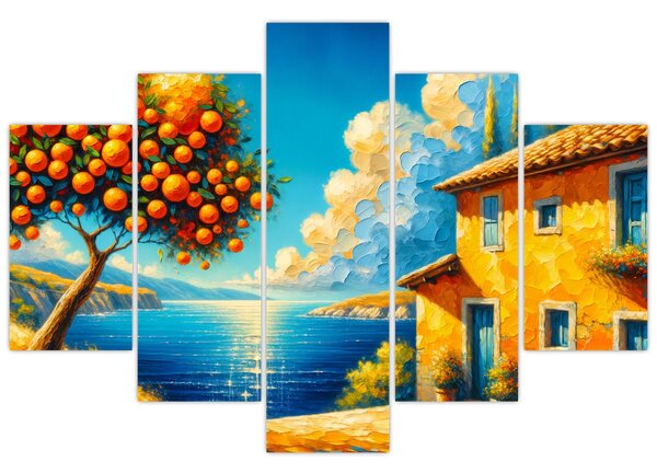 Tablou - Casă cu portocale II. (150x105 cm)