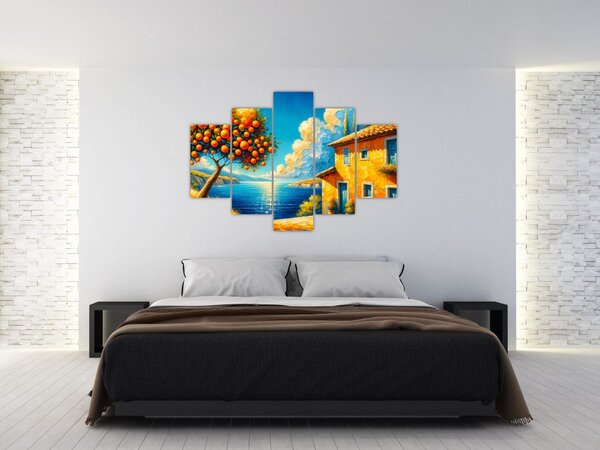 Tablou - Casă cu portocale II. (150x105 cm)