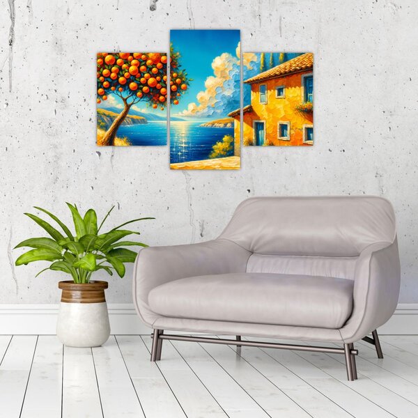 Tablou - Casă cu portocale II. (90x60 cm)