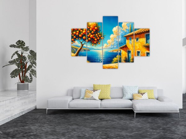 Tablou - Casă cu portocale II. (150x105 cm)
