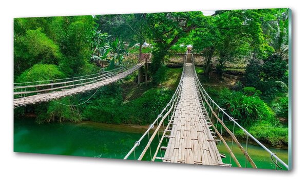 Panou sticlă decorativa bucătărie Pod peste râul