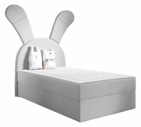 Pat boxspring StylusBoxspring, Single, Gri deschis, 100x200, Tapiterie, Somiera patSomiera pat, 14x21x16cm