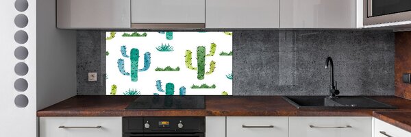 Sticlă pentru bucătărie cactuși