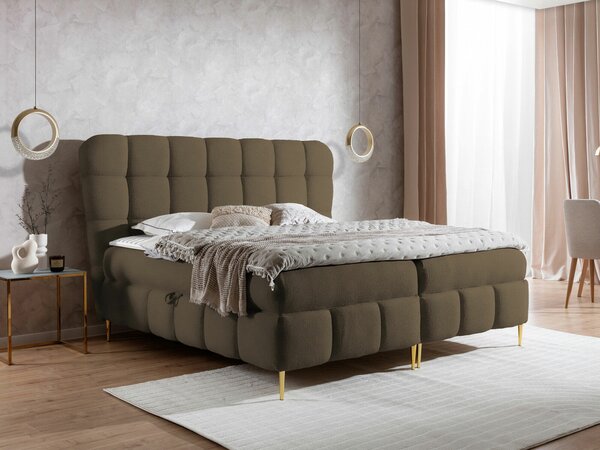 Pat boxspring MusicaBoxspring, Dublu, Maro, 160x200, Tapiterie, Somiera patSomiera pat, 18x21x12cm