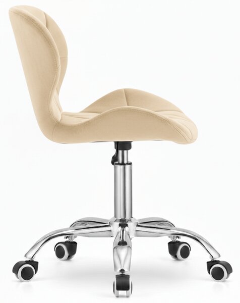 Scaun de birou crem AVOLA VELVET