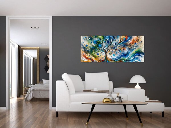 Tablou – Arbore energetic colorat (120x50 cm)