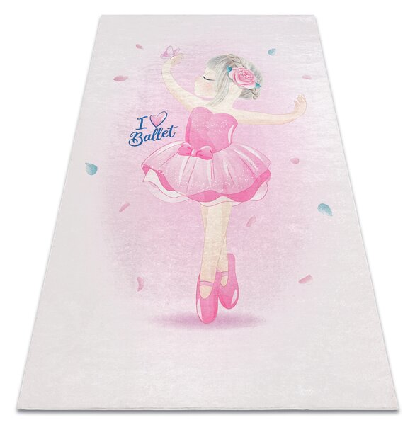 BAMBINO 42830 covor lavabil Balerina pentru copii anti-alunecare - roz