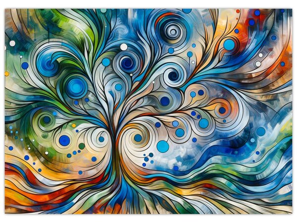 Tablou – Arbore energetic colorat (70x50 cm)