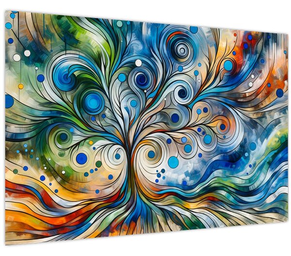 Tablou – Arbore energetic colorat (90x60 cm)