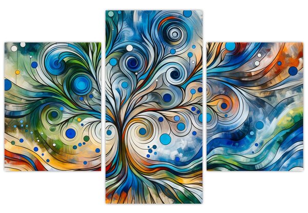 Tablou – Arbore energetic colorat (90x60 cm)