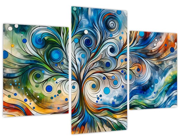 Tablou – Arbore energetic colorat (90x60 cm)