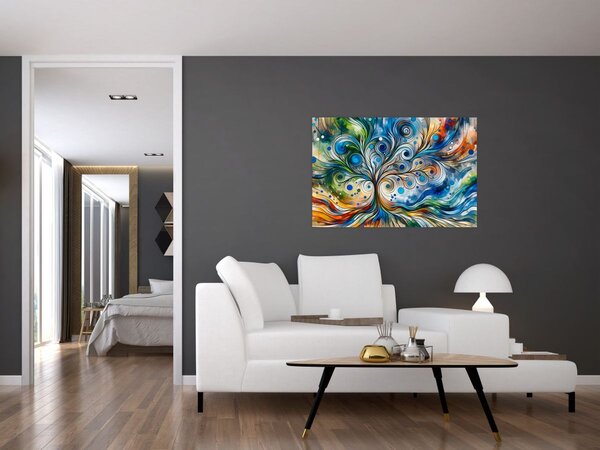 Tablou – Arbore energetic colorat (90x60 cm)