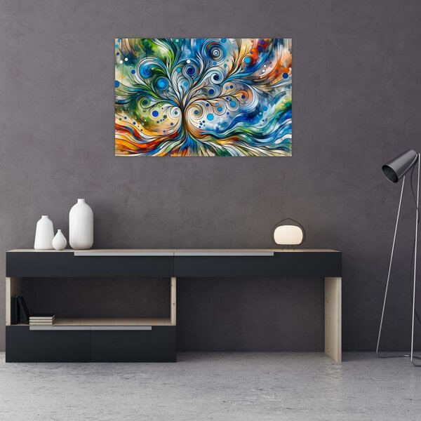 Tablou – Arbore energetic colorat (90x60 cm)