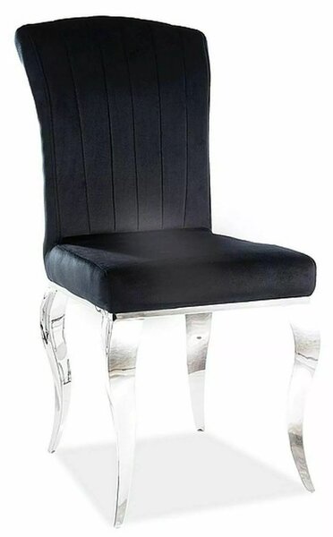 Scaun Prince negru/crom