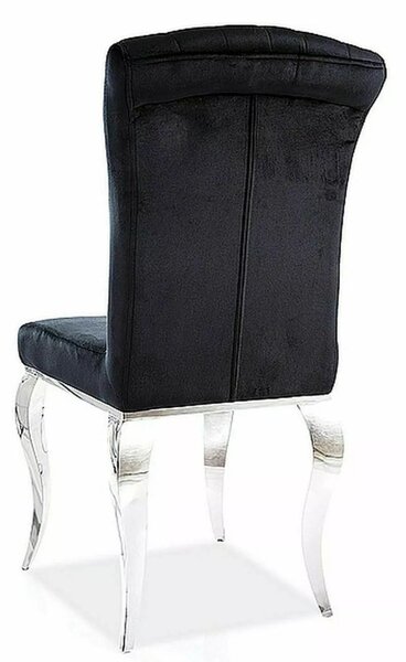 Scaun Prince negru/crom