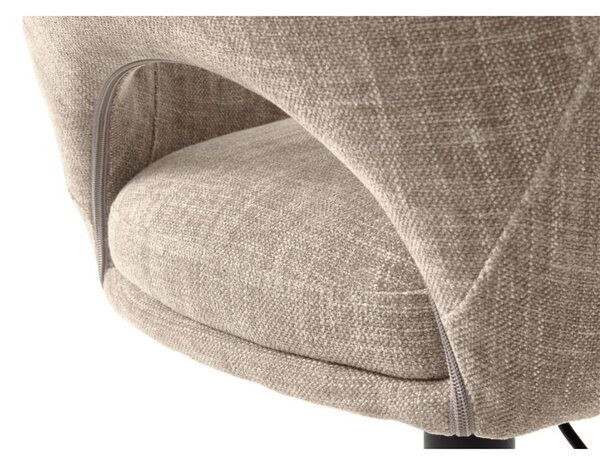 Scaun de bar pivotant Cowley, bej