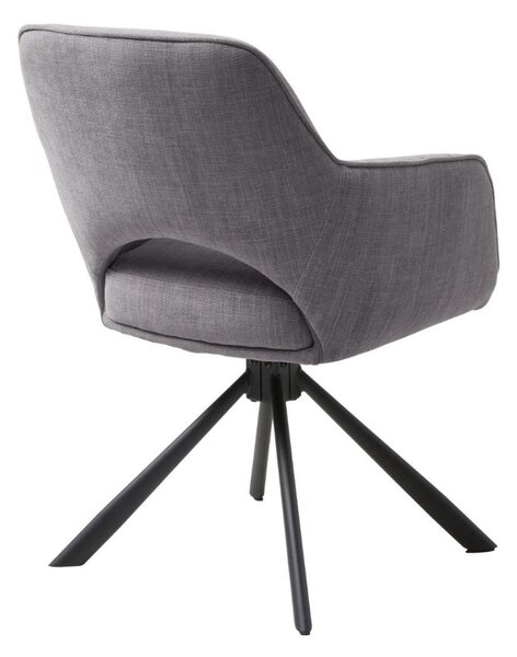 Scaun de dining pivotant Cowley, gri