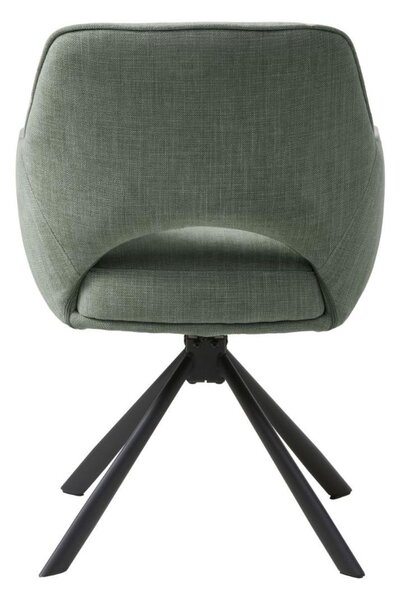 Scaun de dining pivotant Cowley, verde