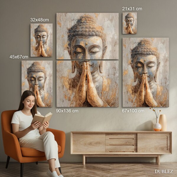 DUBLEZ | Tablou din lemn - Buddha | Imprimare UV premium