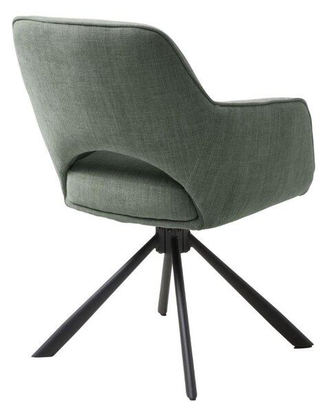 Scaun de dining pivotant Cowley, verde