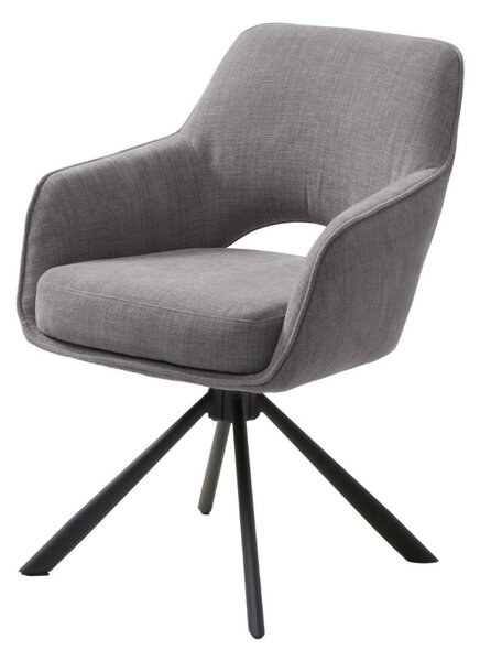 Scaun de dining pivotant Cowley, gri