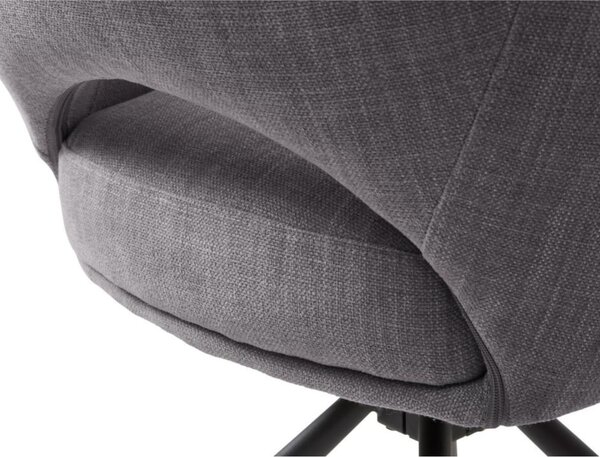 Scaun de dining pivotant Cowley, gri