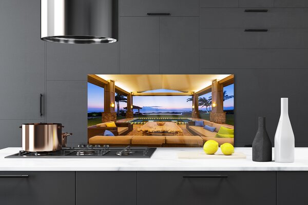 Panou sticla bucatarie Inner Space Arhitectura Brown
