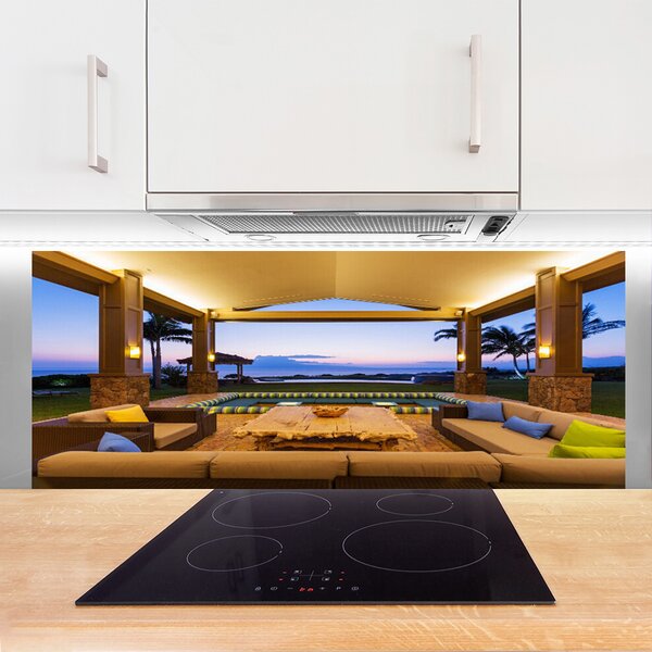 Panou sticla bucatarie Inner Space Arhitectura Brown