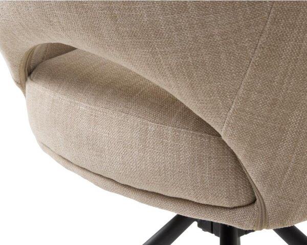 Scaun de dining pivotant Cowley, bej