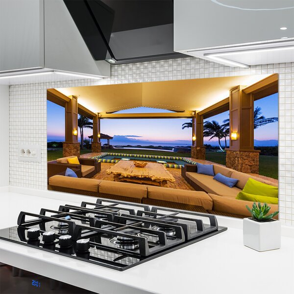 Panou sticla bucatarie Inner Space Arhitectura Brown