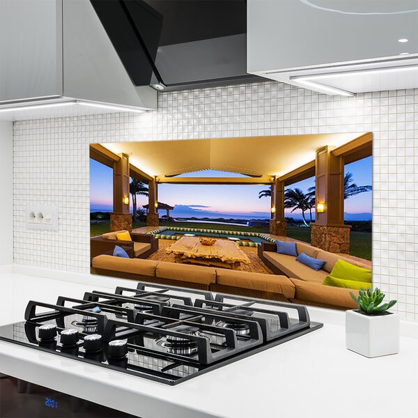 Panou sticla bucatarie Inner Space Arhitectura Brown