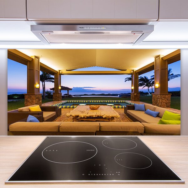 Panou sticla bucatarie Inner Space Arhitectura Brown