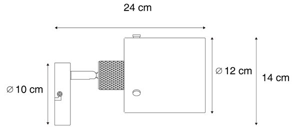 Spot de perete de design bronz cu sticlă transparentă - Domo