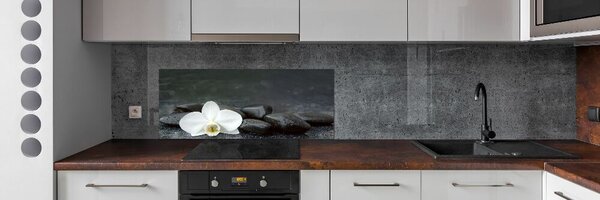 Panou sticlă decorativa bucătărie Orhidee